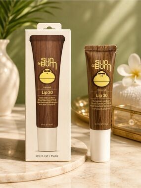 Sun Bum Lip 30 Clear Coconut SPF 30 Moisturizing Sunscreen Lip Balm 0.5 oz